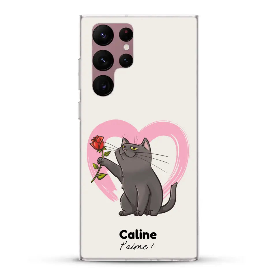 Ton chat t'aime - Coque de téléphone personnalisée