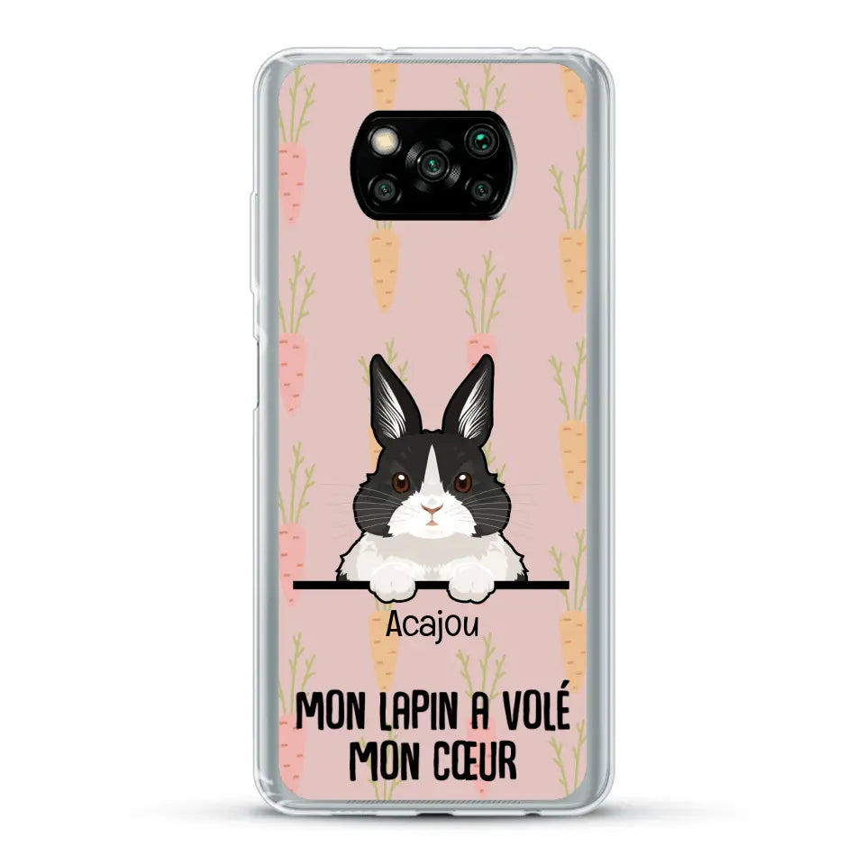 Mon lapin a volé mon cœur - Coque de téléphone personnalisée