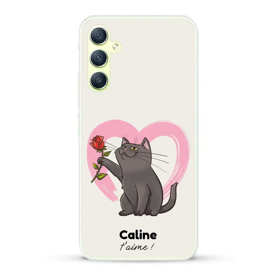 Ton chat t'aime - Coque de téléphone personnalisée