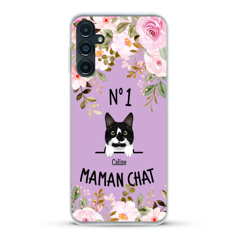 Maman chat N° 1 - Coque de téléphone personnalisée