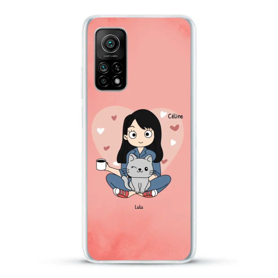 Maman chat BD - Coque de téléphone personnalisée