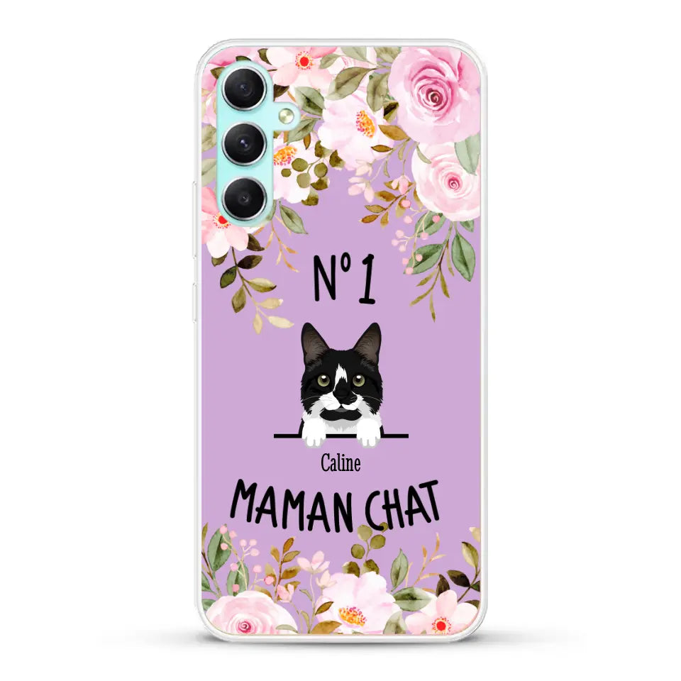 Maman chat N° 1 - Coque de téléphone personnalisée