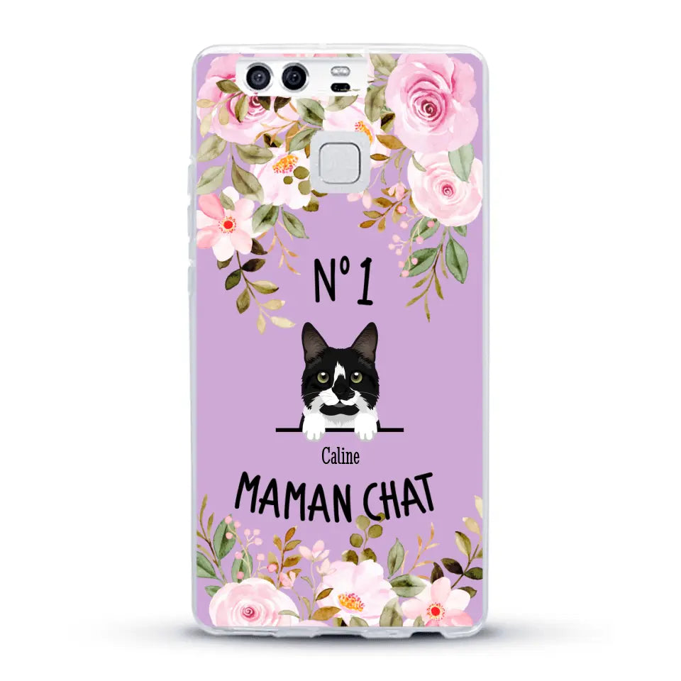 Maman chat N° 1 - Coque de téléphone personnalisée