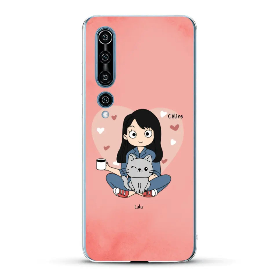 Maman chat BD - Coque de téléphone personnalisée