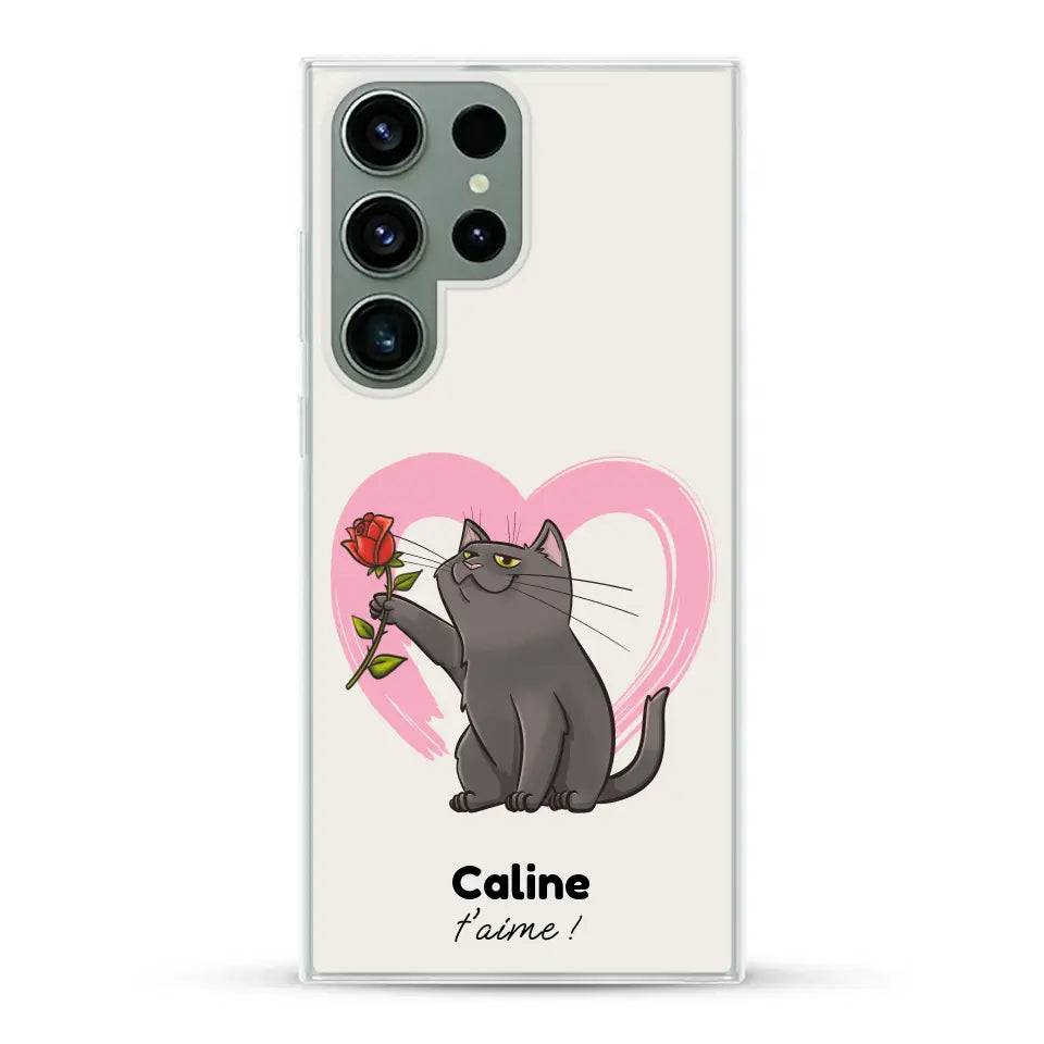 Ton chat t'aime - Coque de téléphone personnalisée