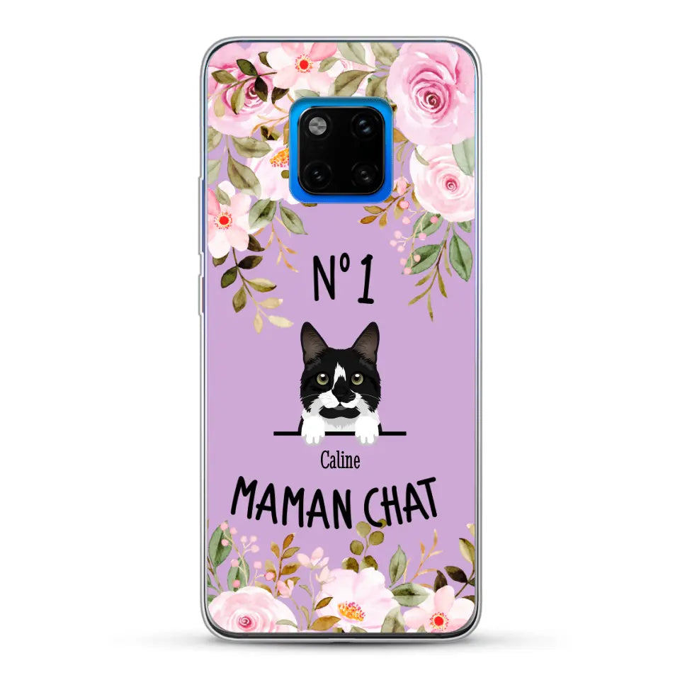 Maman chat N° 1 - Coque de téléphone personnalisée