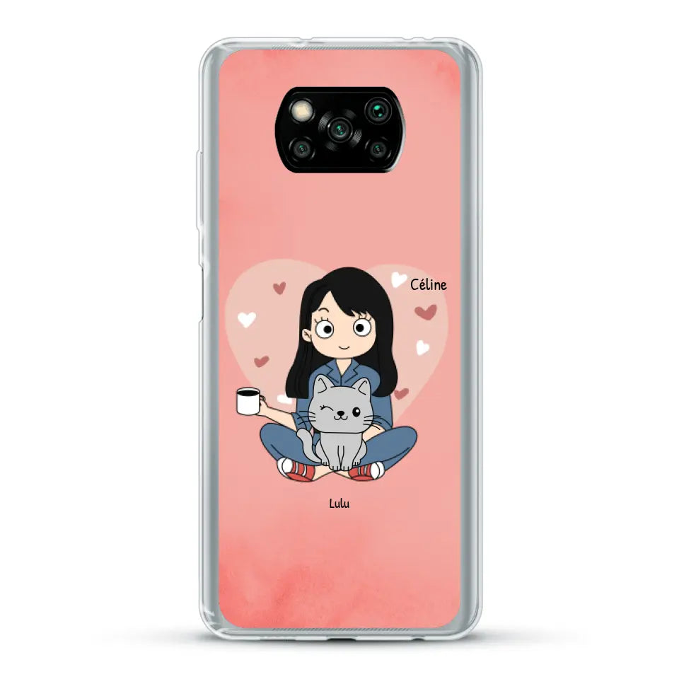 Maman chat BD - Coque de téléphone personnalisée