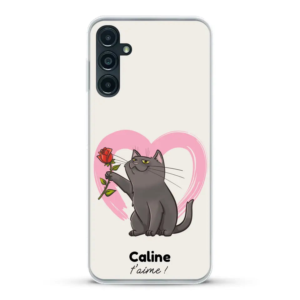 Ton chat t'aime - Coque de téléphone personnalisée