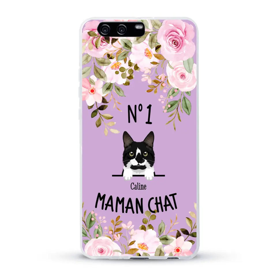 Maman chat N° 1 - Coque de téléphone personnalisée