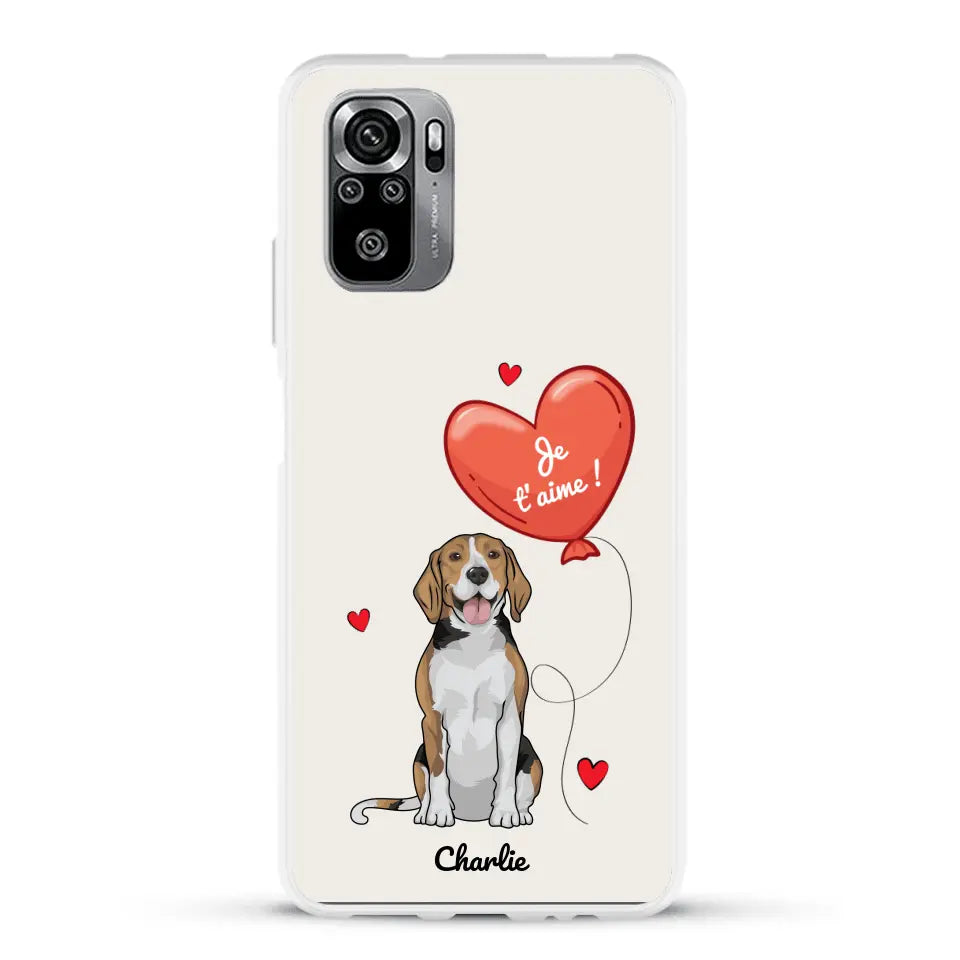 Chien avec ballon - Coque de téléphone personnalisée