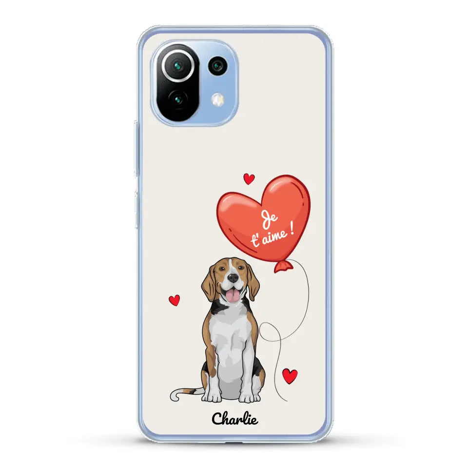 Chien avec ballon - Coque de téléphone personnalisée