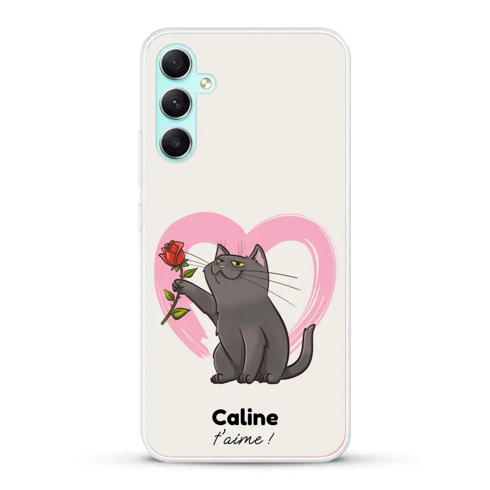 Ton chat t'aime - Coque de téléphone personnalisée