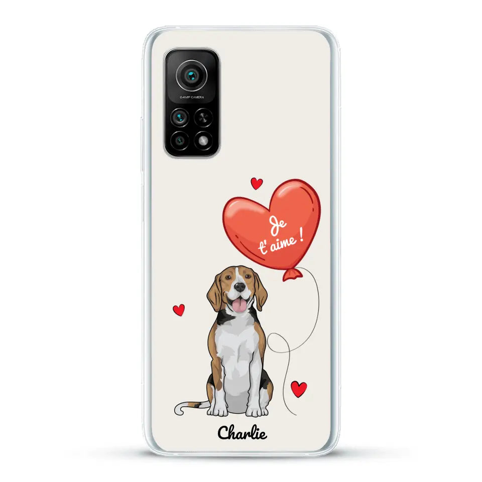 Chien avec ballon - Coque de téléphone personnalisée