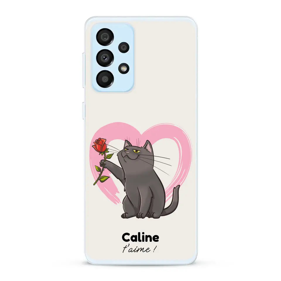 Ton chat t'aime - Coque de téléphone personnalisée