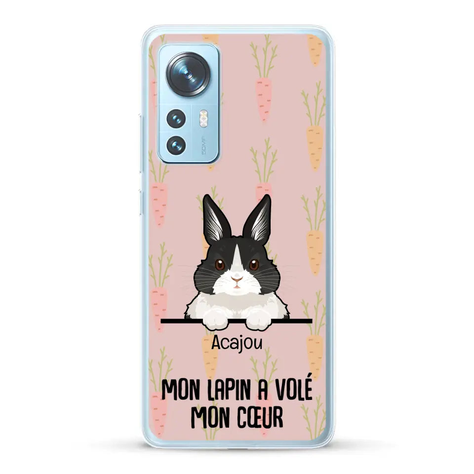 Mon lapin a volé mon cœur - Coque de téléphone personnalisée