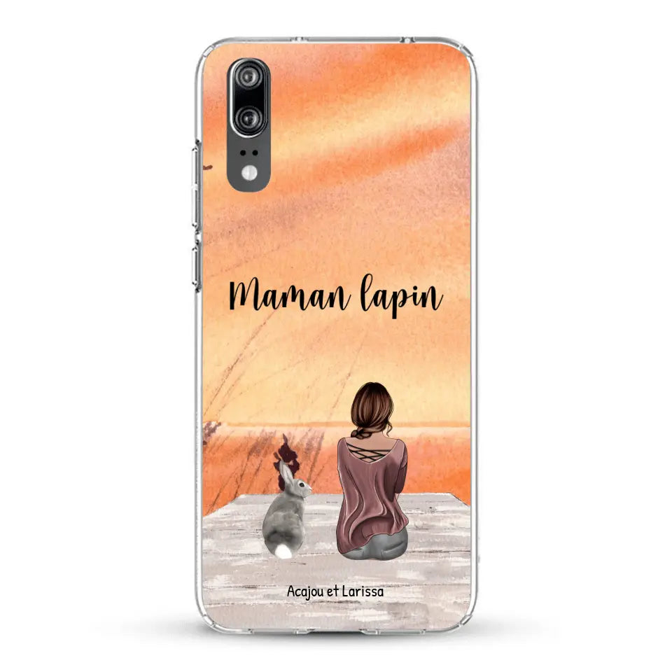 Meilleurs amis avec lapins - Coque de téléphone personnalisée