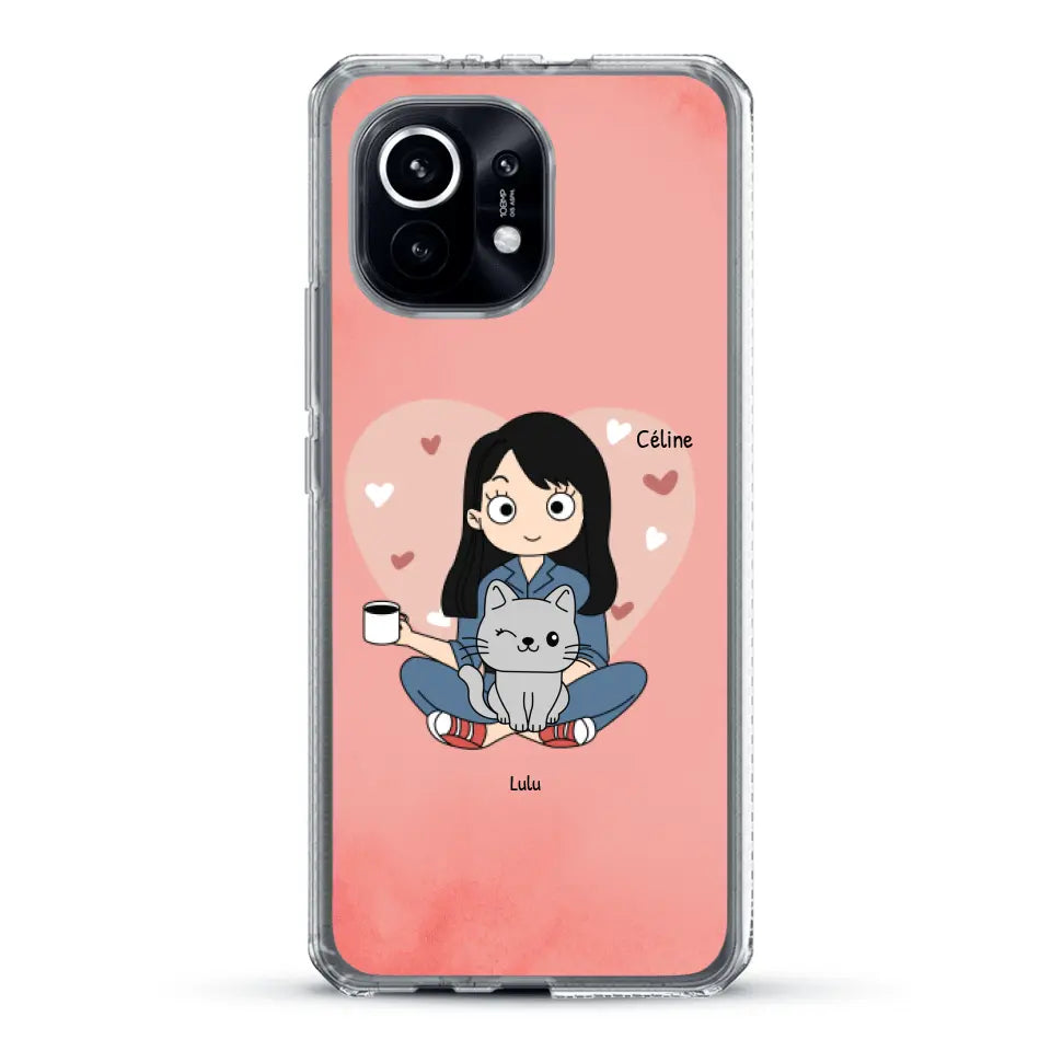 Maman chat BD - Coque de téléphone personnalisée