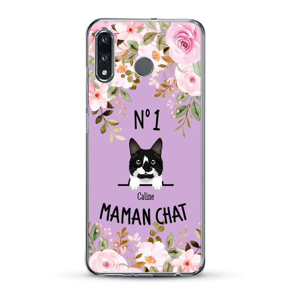 Maman chat N° 1 - Coque de téléphone personnalisée