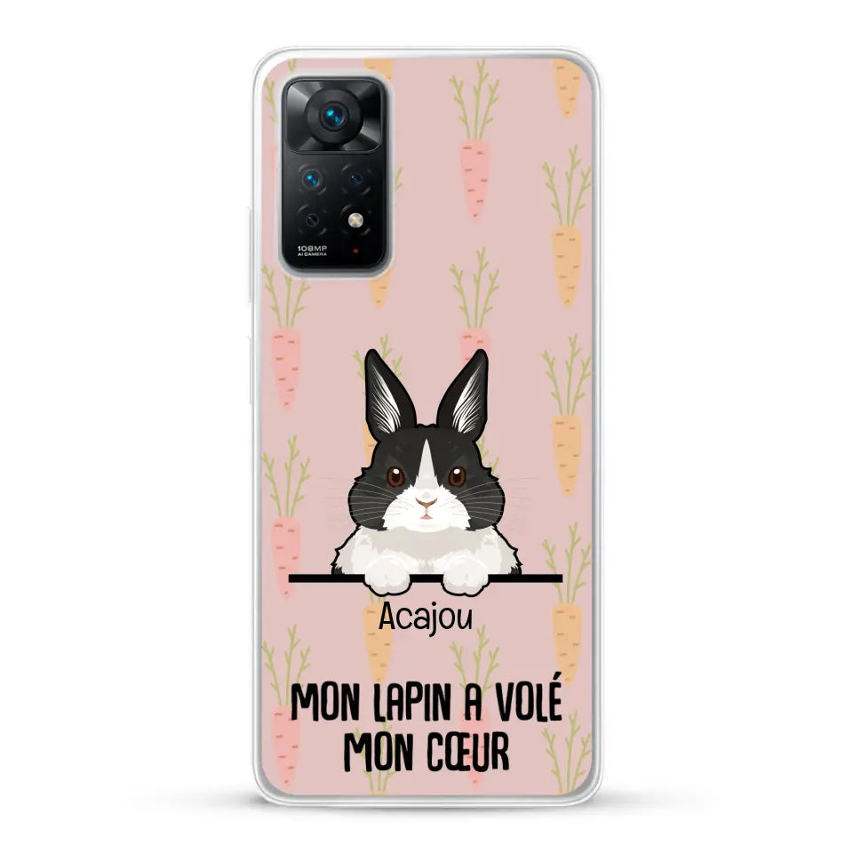 Mon lapin a volé mon cœur - Coque de téléphone personnalisée