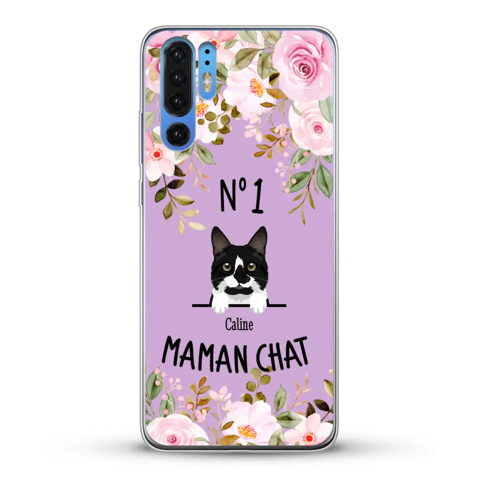 Maman chat N° 1 - Coque de téléphone personnalisée