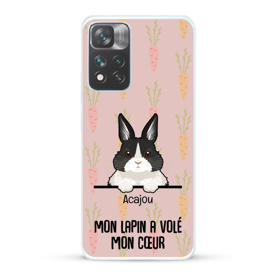 Mon lapin a volé mon cœur - Coque de téléphone personnalisée