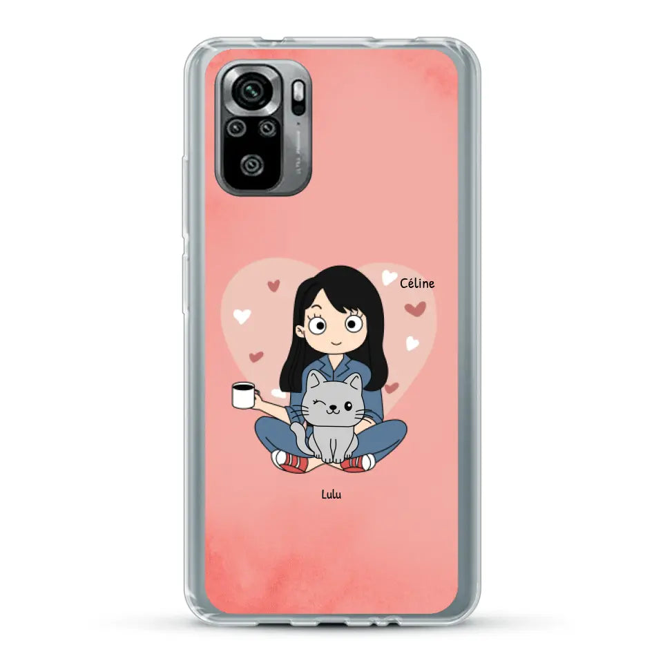 Maman chat BD - Coque de téléphone personnalisée