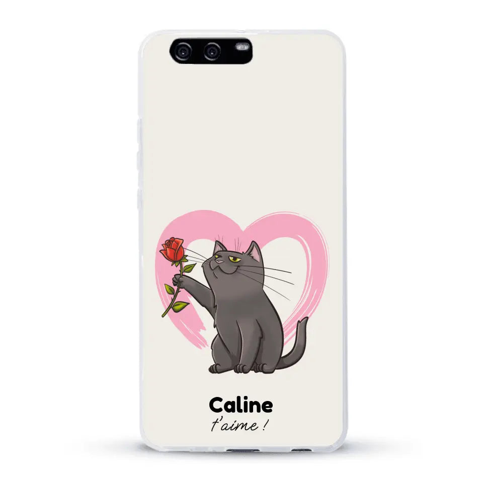 Ton chat t'aime - Coque de téléphone personnalisée