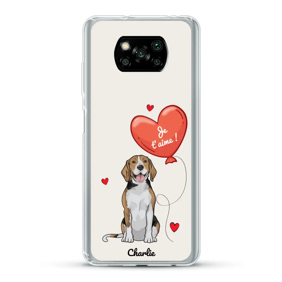 Chien avec ballon - Coque de téléphone personnalisée