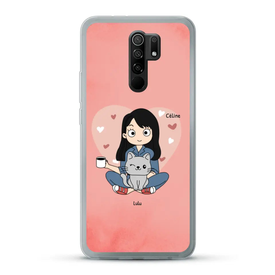 Maman chat BD - Coque de téléphone personnalisée