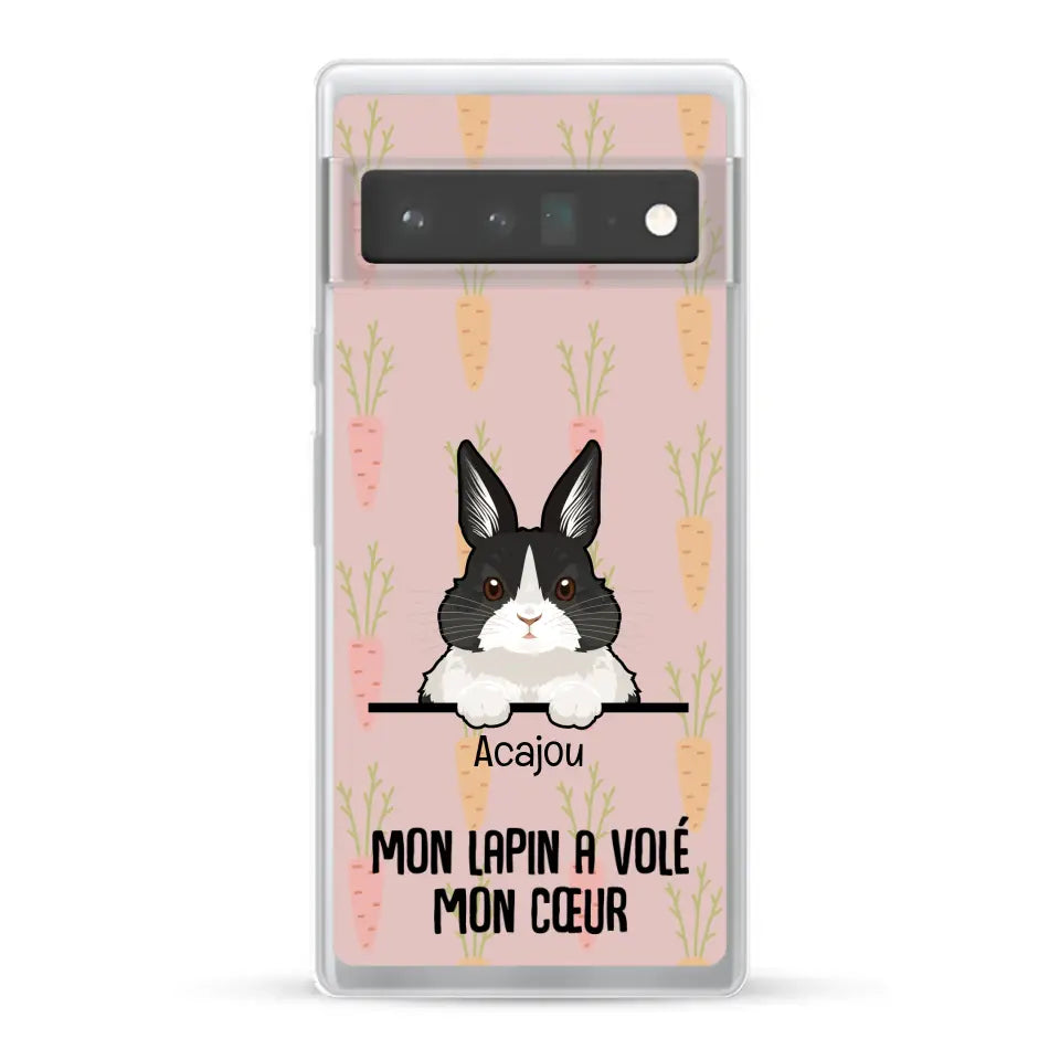 Mon lapin a volé mon cœur - Coque de téléphone personnalisée