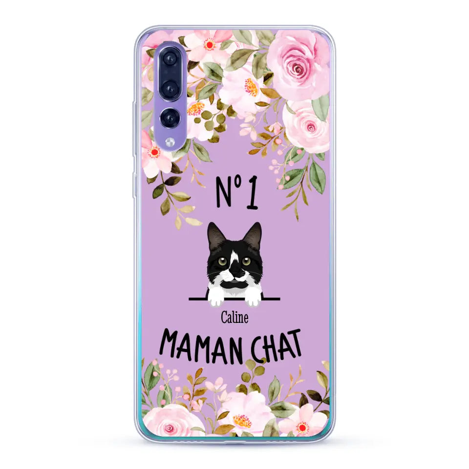 Maman chat N° 1 - Coque de téléphone personnalisée