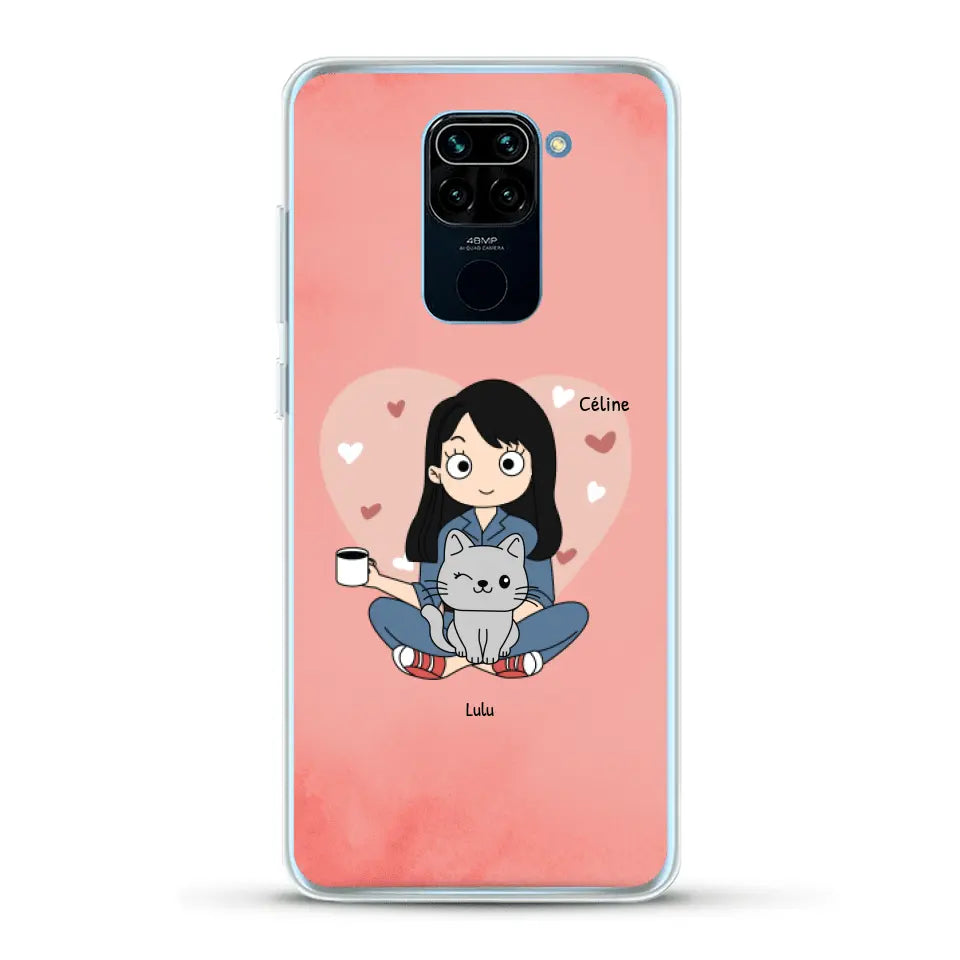 Maman chat BD - Coque de téléphone personnalisée