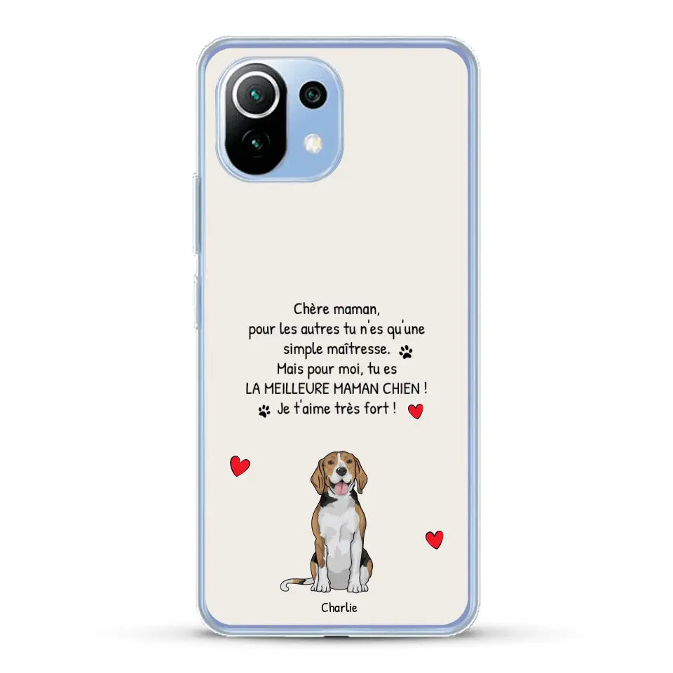 Meilleure maman chien du monde - Coque de téléphone personnalisée