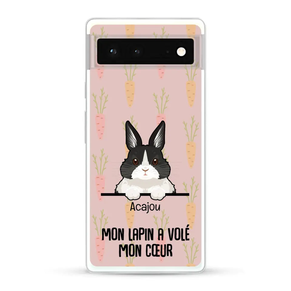 Mon lapin a volé mon cœur - Coque de téléphone personnalisée