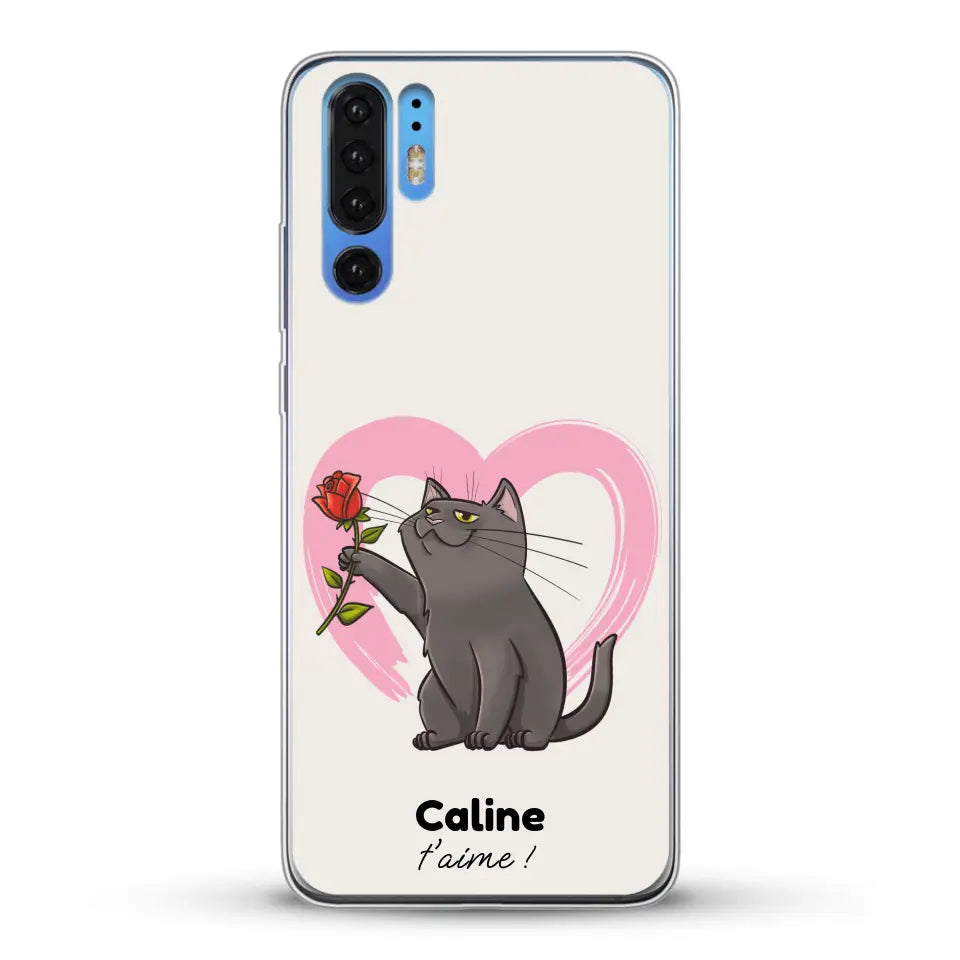 Ton chat t'aime - Coque de téléphone personnalisée