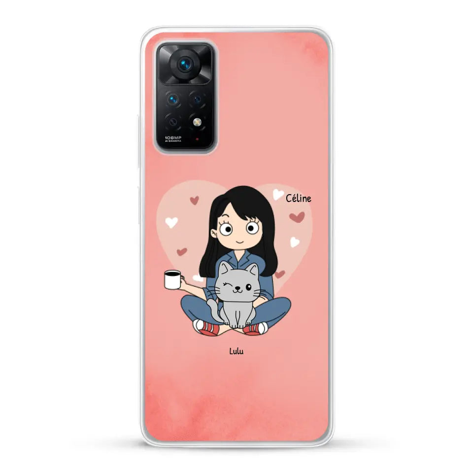 Maman chat BD - Coque de téléphone personnalisée