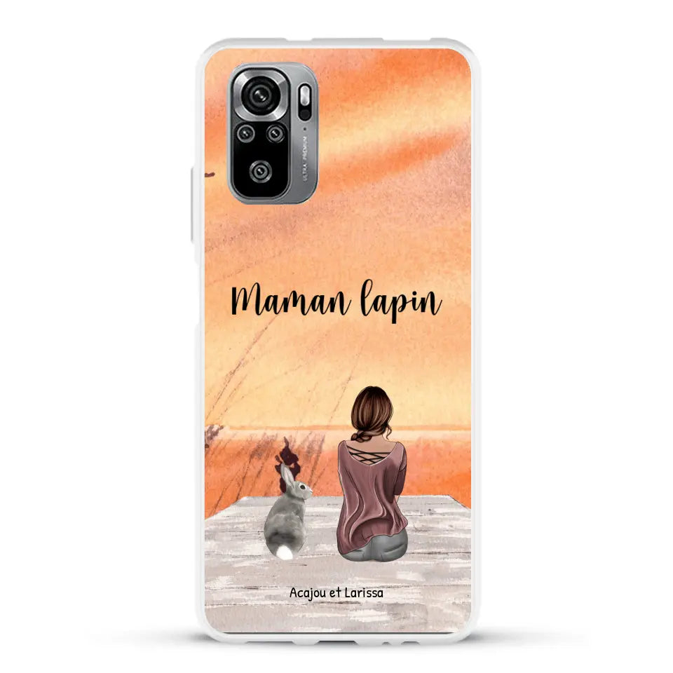 Meilleurs amis avec lapins - Coque de téléphone personnalisée