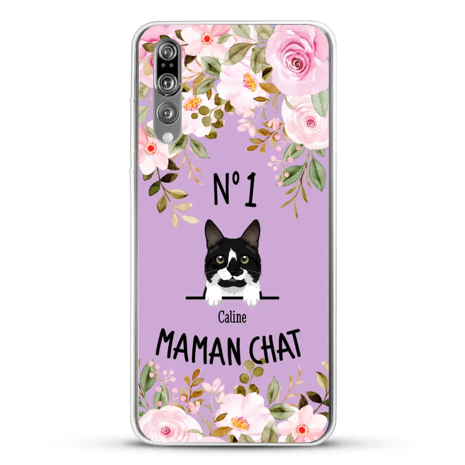 Maman chat N° 1 - Coque de téléphone personnalisée