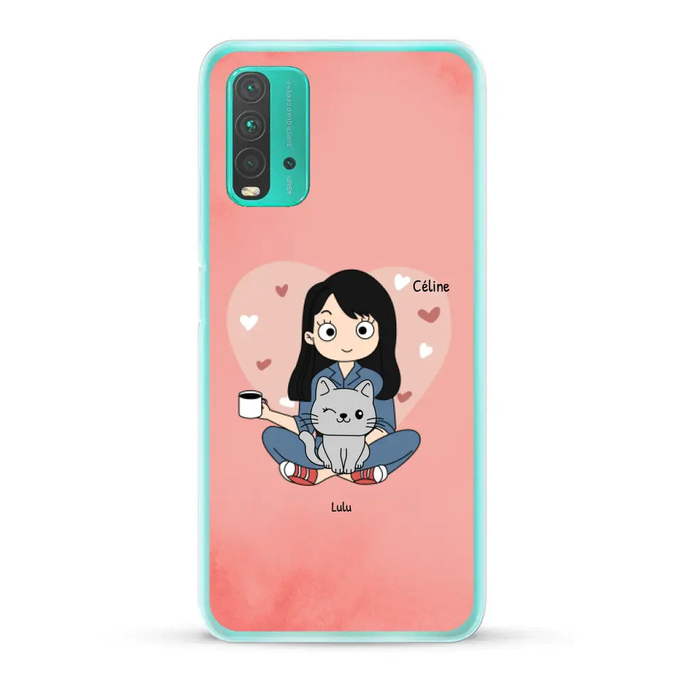 Maman chat BD - Coque de téléphone personnalisée