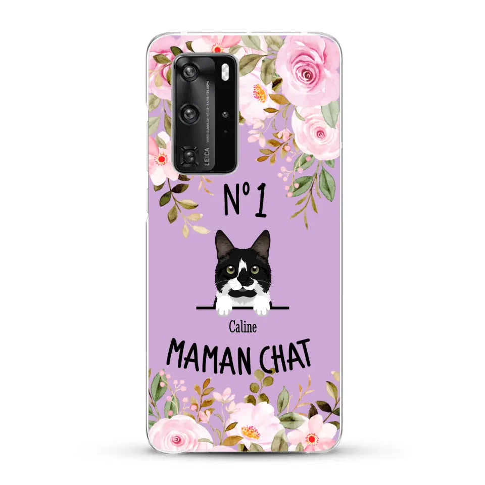 Maman chat N° 1 - Coque de téléphone personnalisée