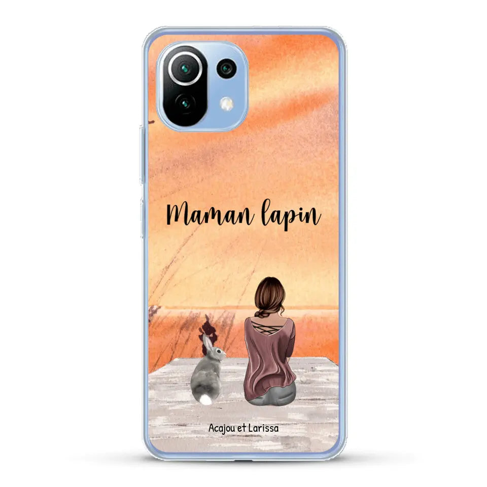 Meilleurs amis avec lapins - Coque de téléphone personnalisée