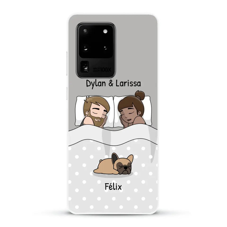 Câlins avec nos amis à poils - Coque de téléphone personnalisée