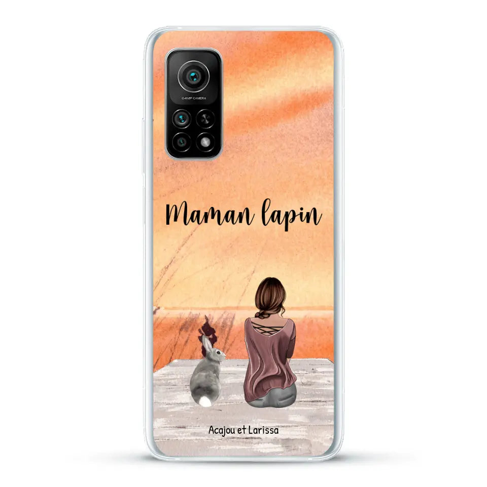 Meilleurs amis avec lapins - Coque de téléphone personnalisée