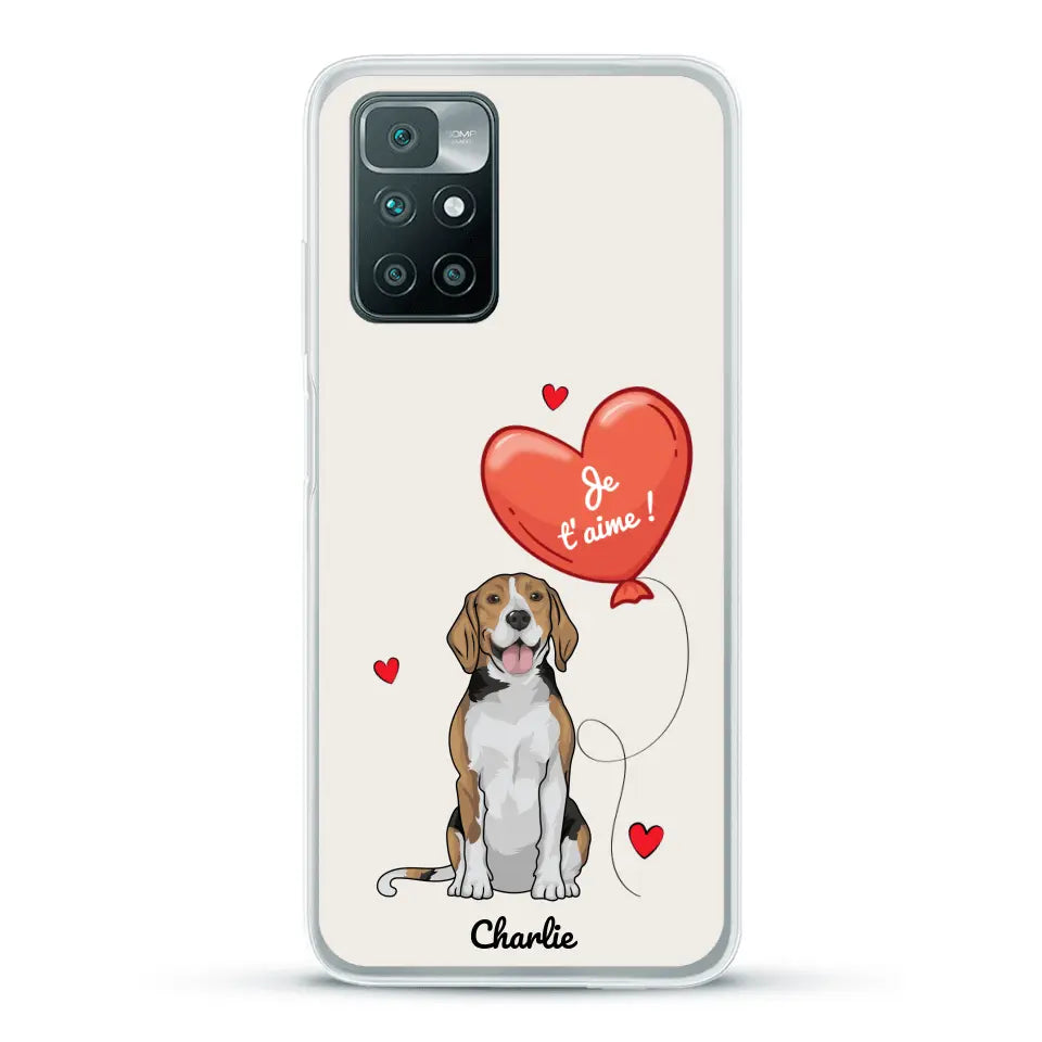 Chien avec ballon - Coque de téléphone personnalisée