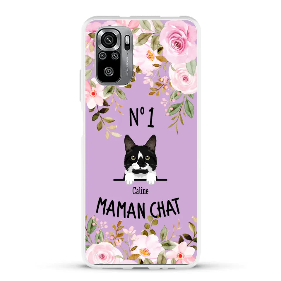 Maman chat N° 1 - Coque de téléphone personnalisée