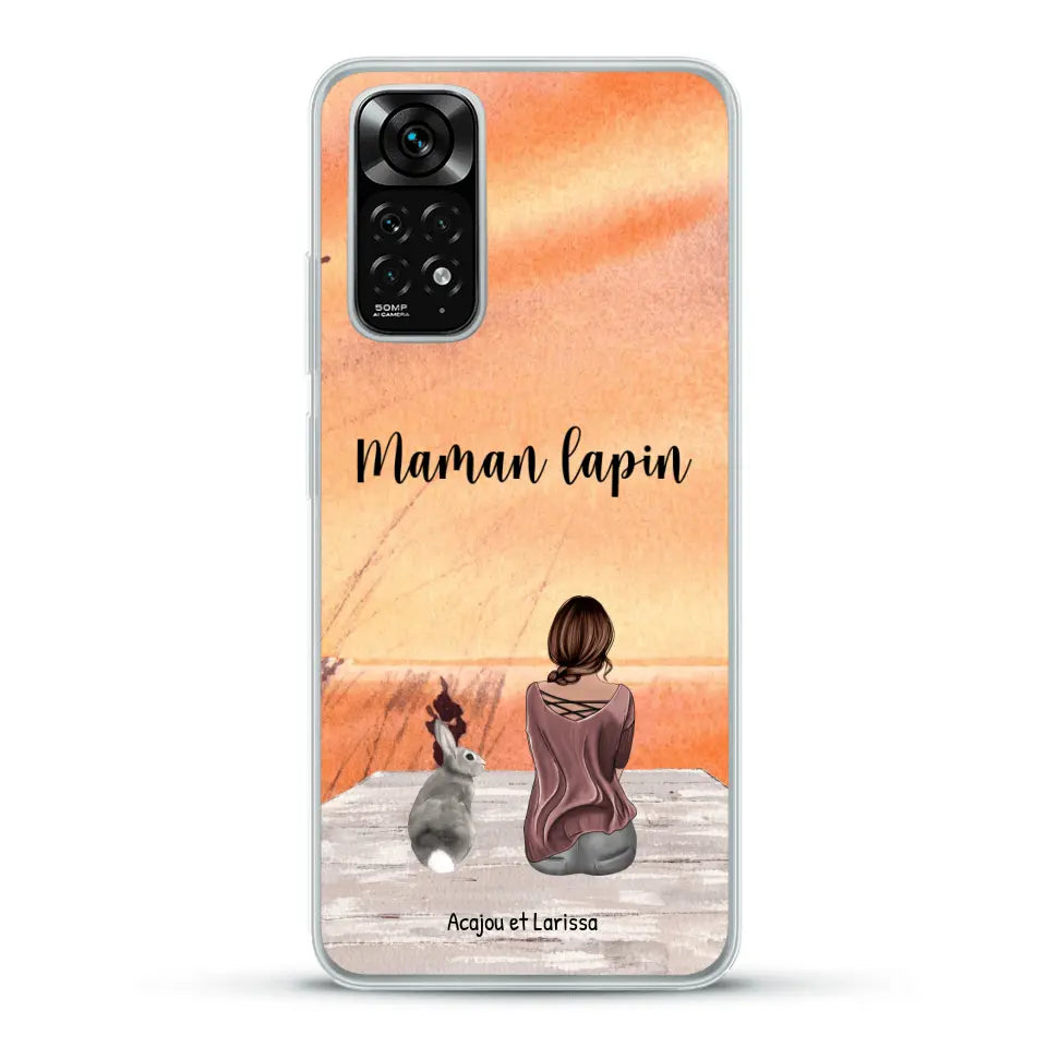 Meilleurs amis avec lapins - Coque de téléphone personnalisée