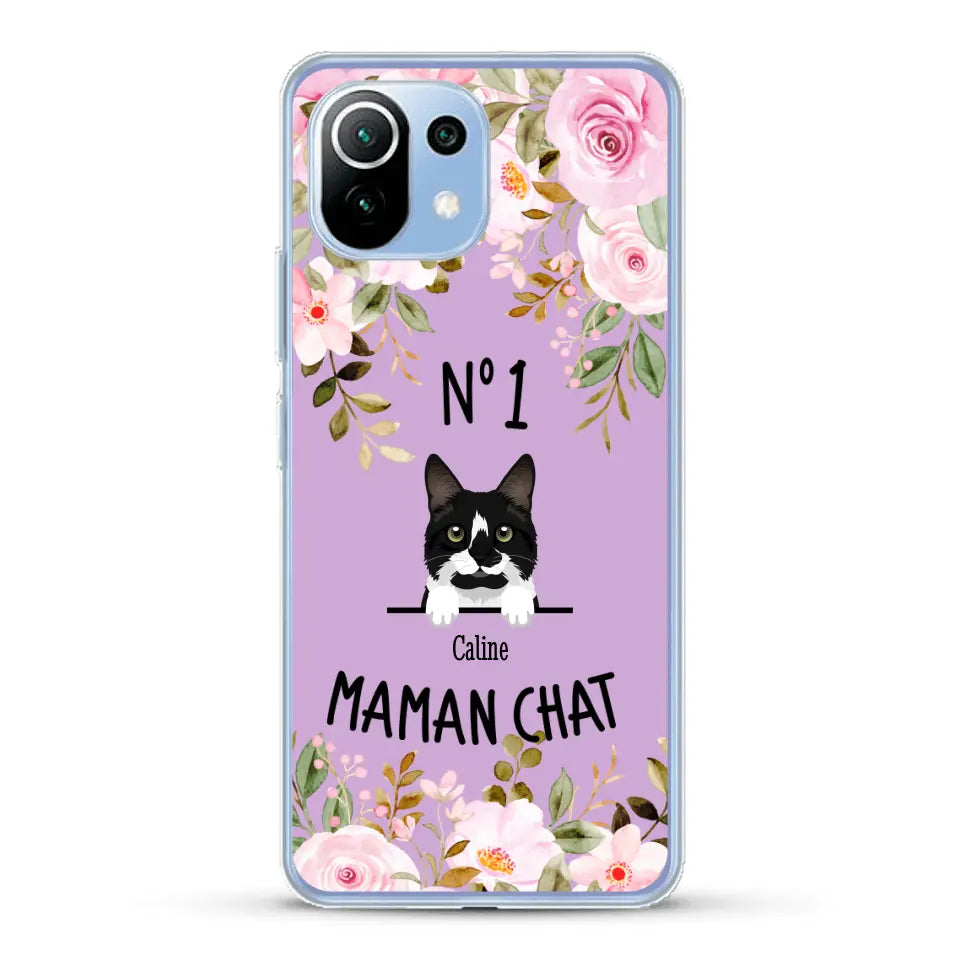 Maman chat N° 1 - Coque de téléphone personnalisée