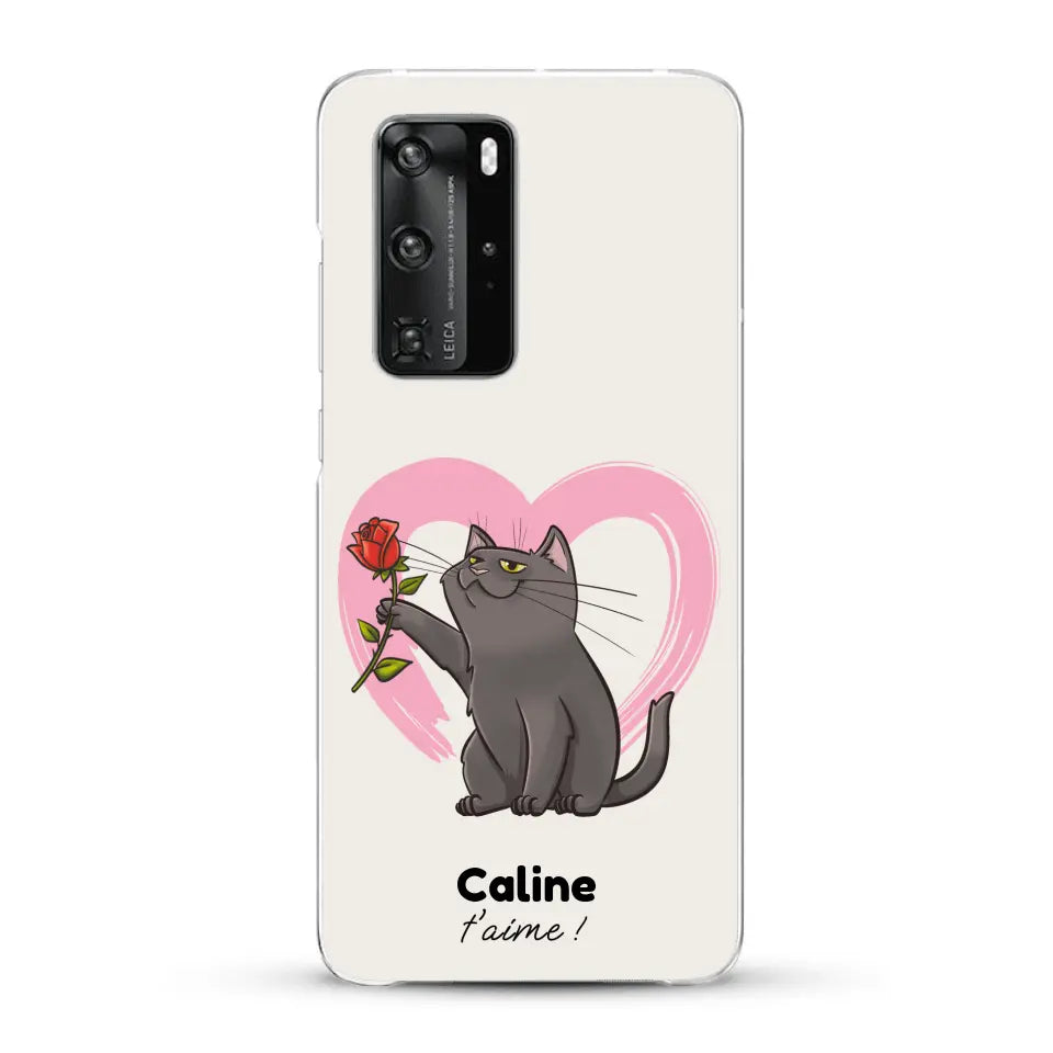 Ton chat t'aime - Coque de téléphone personnalisée