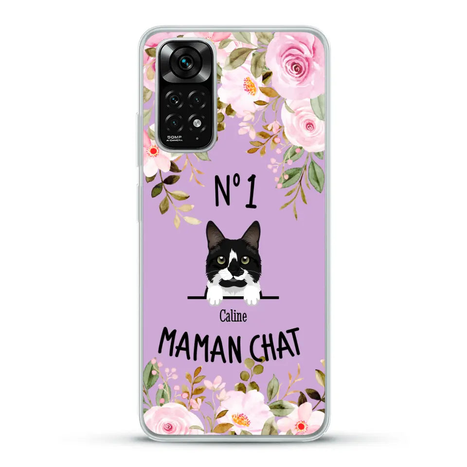 Maman chat N° 1 - Coque de téléphone personnalisée