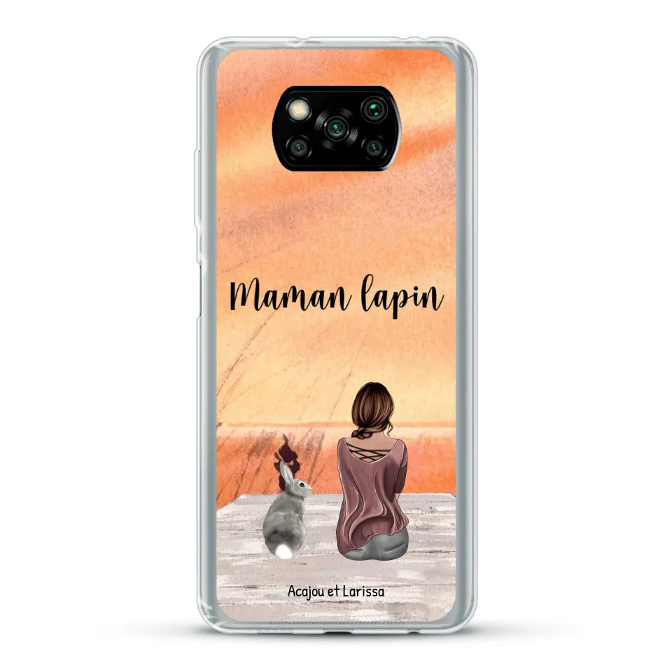 Meilleurs amis avec lapins - Coque de téléphone personnalisée